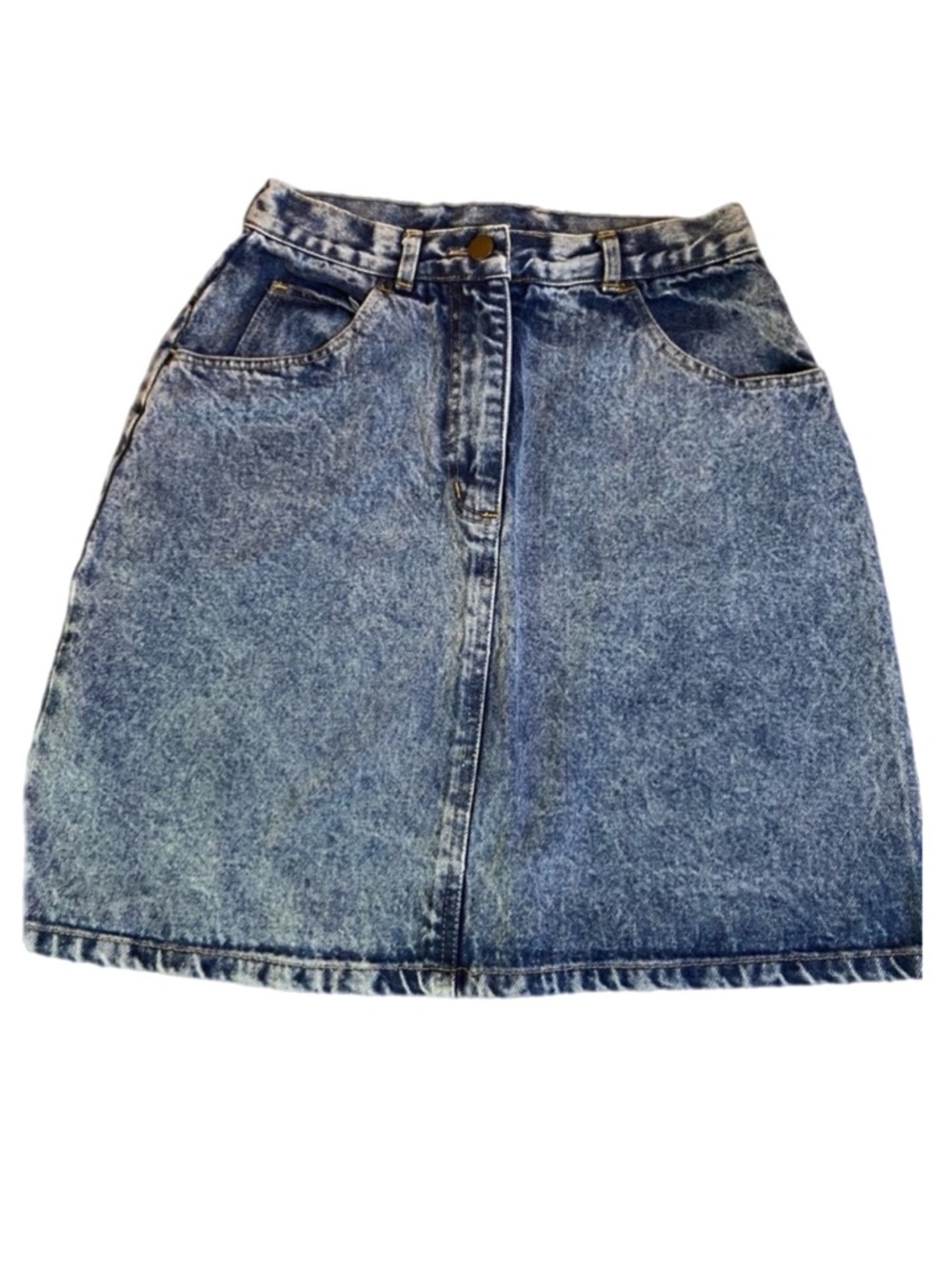90’s Y2K Acid Wash Denim Jean Pencil Skirt Western Edgy High-Waisted Sz 24